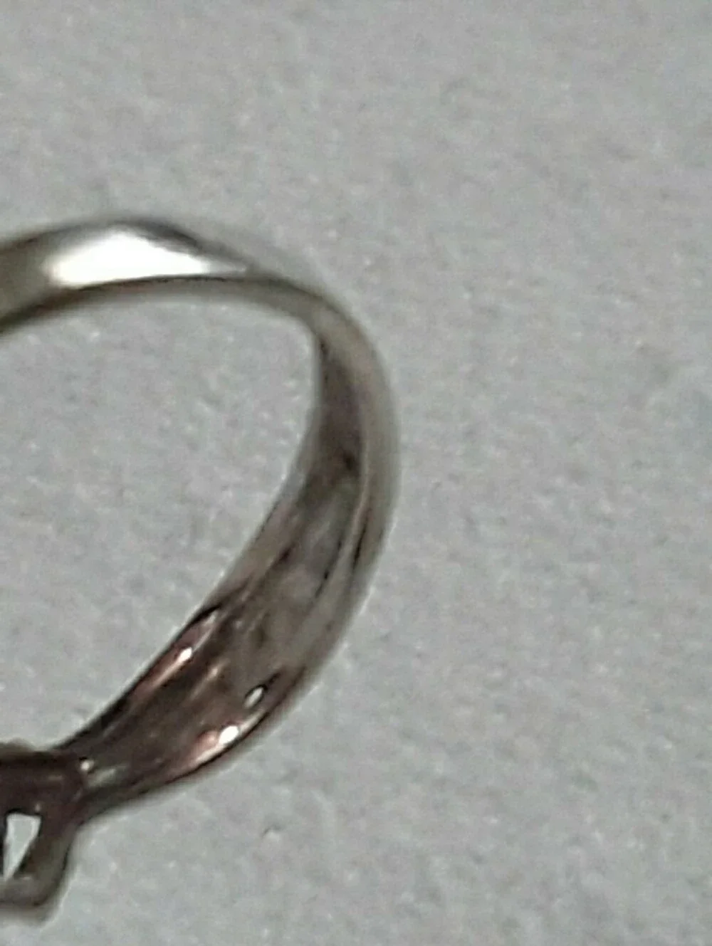 10k white gold double heart opal ring